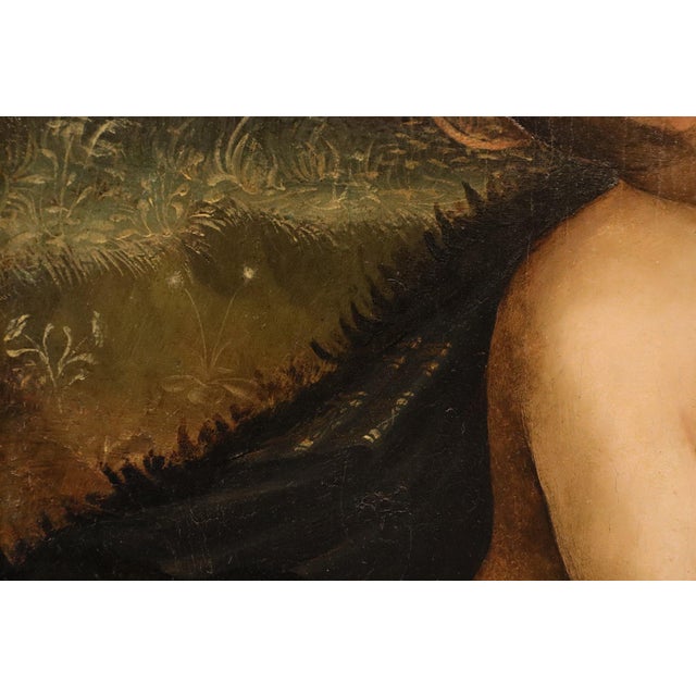 Workshop of Marco Palmezzano, Saint John the Baptist as a Child, 16th Century, Oil Painting on Panel For Sale - Image 8 of 15