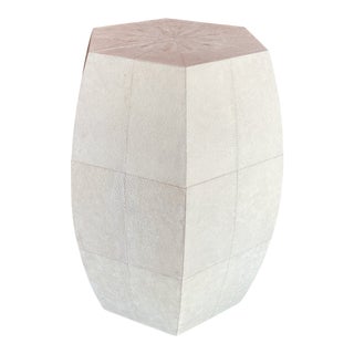 Ironies Shagreen Sextant Side Table For Sale