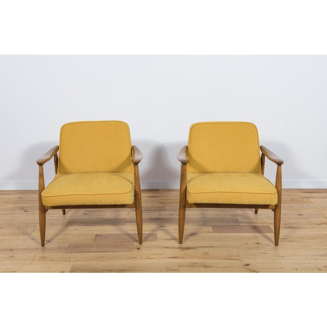 1960s GFM-87 Armchairs by Juliusz Kedziorek for Gościcińskie Furniture, 1960s, Set of 2 For Sale - Image 5 of 18