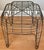 Early 20th Century Vintage Art Deco Metal Side Table With Architectural Wire Design For Sale - Image 5 of 7
