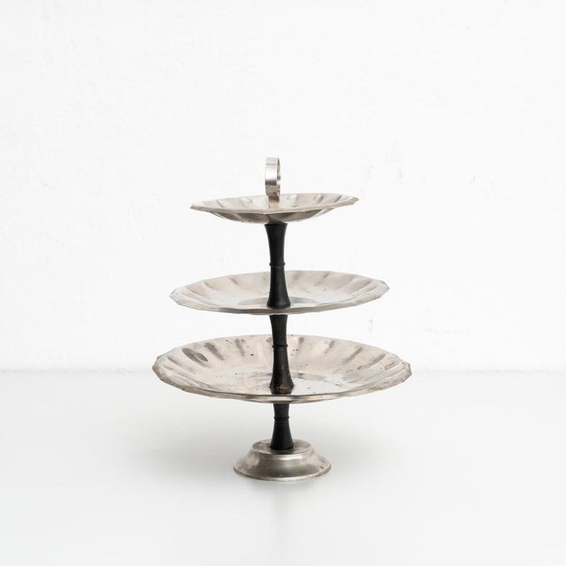 Early 20th Century Spanish Three Tier Dessert Stand For Sale - Image 4 of 15