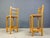 Vintage Oak and Papercord Bar Stools, 1960s, Set of 4 For Sale - Image 4 of 15
