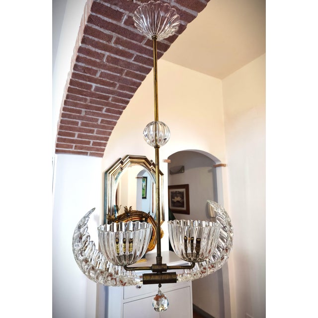 Murano Glass Pendant Lamp from Barovier & Toso, Italy, 1940s For Sale - Image 11 of 12