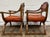 Vintage Hibriten Victorian Style Carved Walnut Savonarola Parlor Armchairs For Sale - Image 10 of 12