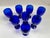 Large Vintage Cobalt Blue Goblets - Set 8 For Sale In Boston - Image 6 of 7