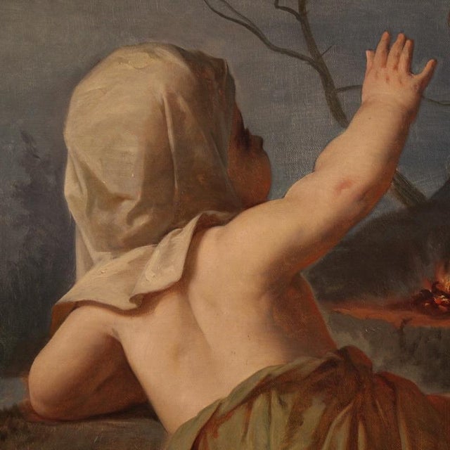 Late 19th Century Italian Artist, Winter, 19th Century, Oil Painting on Canvas, Framed For Sale - Image 5 of 16