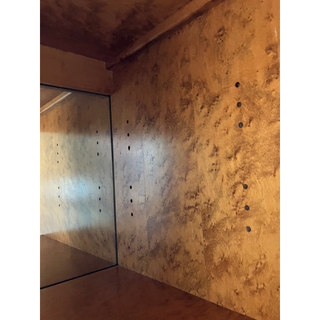 1980s Hickory Kaylyn "Gear" Mahogany & Birdseye Maple Bar Cabinet Storage Cabinet and Foot For Sale - Image 16 of 16