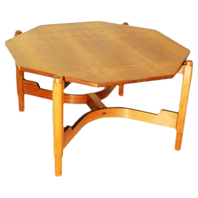 Italian Teak Coffee Table, 1970s For Sale
