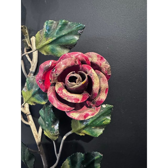 1930s Toleware Candle Sconces For Sale - Image 9 of 12