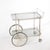 Mid-Century Modern Silver-Plated Metal Serving Cart, 1970s For Sale - Image 3 of 18