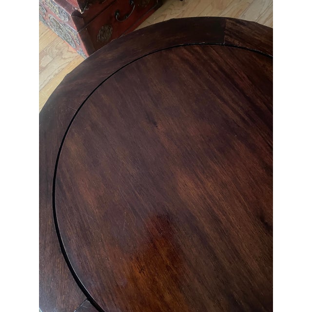 Chinese Chinese Faux Bamboo Mahogany Table 20hTh. C. For Sale - Image 3 of 7