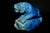 Mid 20th Century Natural Lapis Tiger Statue With Golden Pyrite Paperweight For Sale - Image 5 of 11