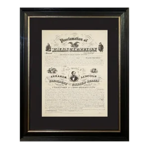 1864 Engraving of President Lincoln's "Proclamation of Emancipation" by Charles Shober, Second Issue