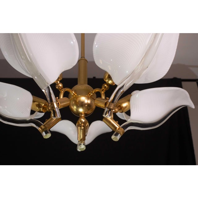 Ceiling Light by Franco Luce Attribuited to Seguso, Murano Glass, 1970s For Sale - Image 6 of 11