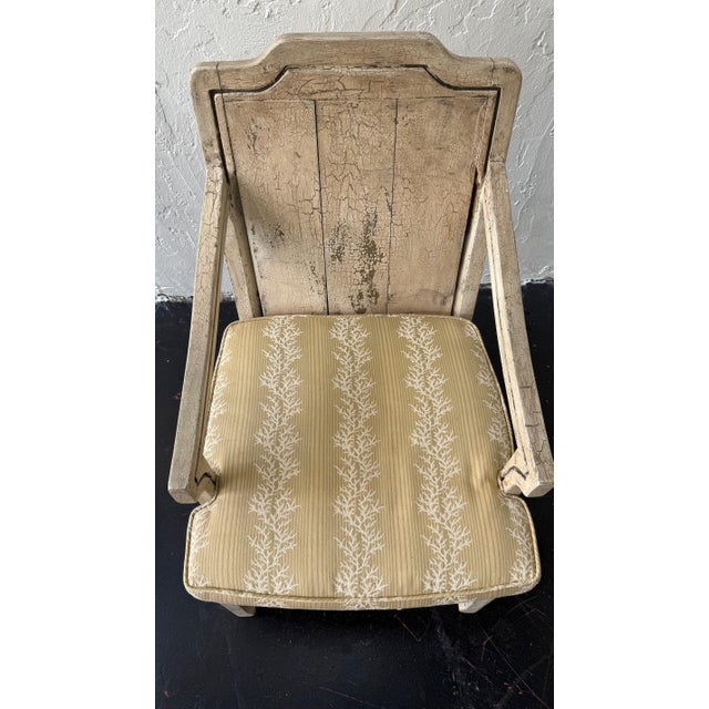 1990s American of Martinsville Wood Back Distressed Chairs- Set of 2 For Sale - Image 12 of 12