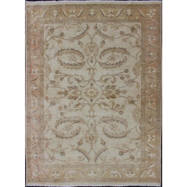 Chobi Rug From Pakistan in Muted Earthy Tones of Brown, Taupe, Gray and Pale Green For Sale - Image 12 of 12