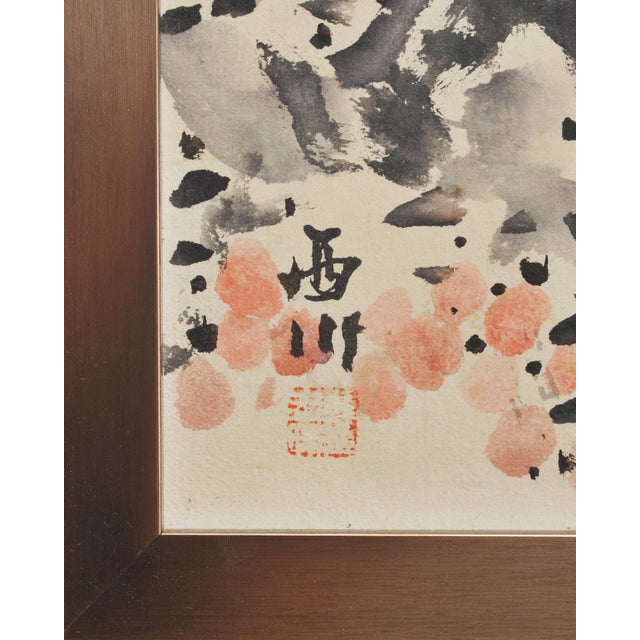 Japanese Floral and Blossom Panorama Watercolor Painting 6 Ft For Sale - Image 14 of 18