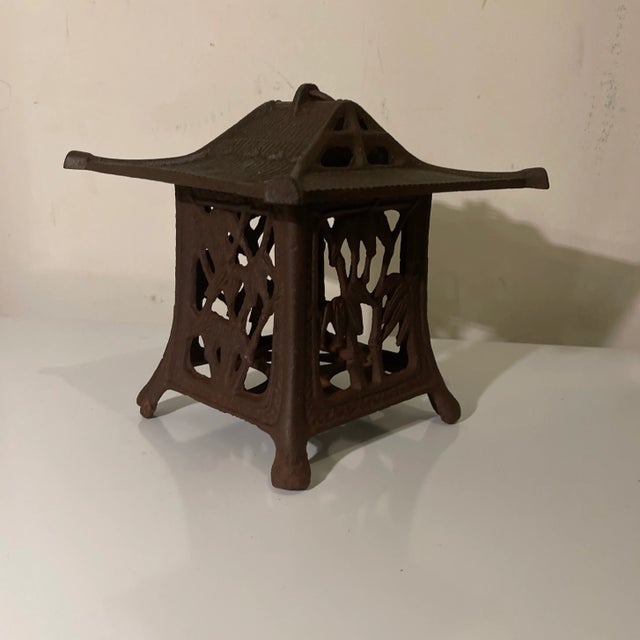 Mid 20th Century Chinese Cast Iron Pagoda Garden Lantern For Sale - Image 5 of 5