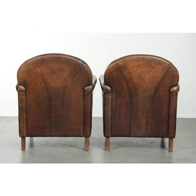 Club Chairs in Sheepskin Leather, Set of 2 For Sale - Image 3 of 14