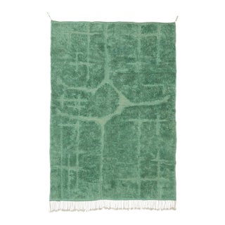 Oversize Hand-Knotted Moroccan Wool Rug | 11'9" X 8'1" | One of a Kind For Sale