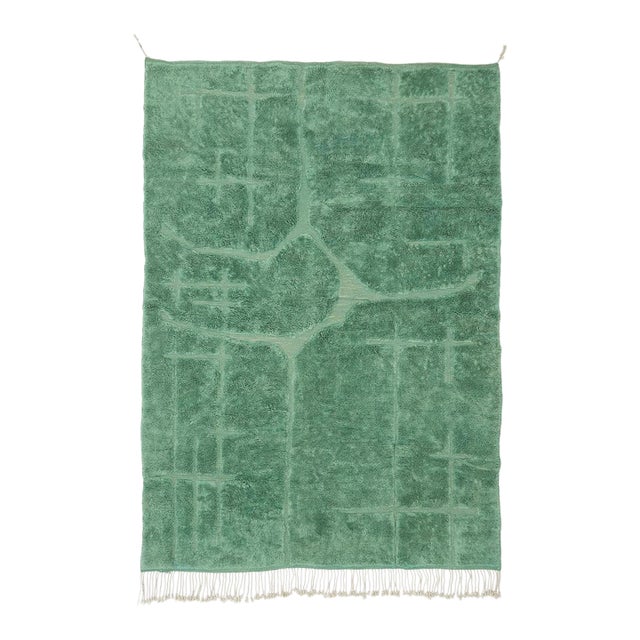 Oversize Hand-Knotted Moroccan Wool Rug | 11'9" X 8'1" | One of a Kind For Sale