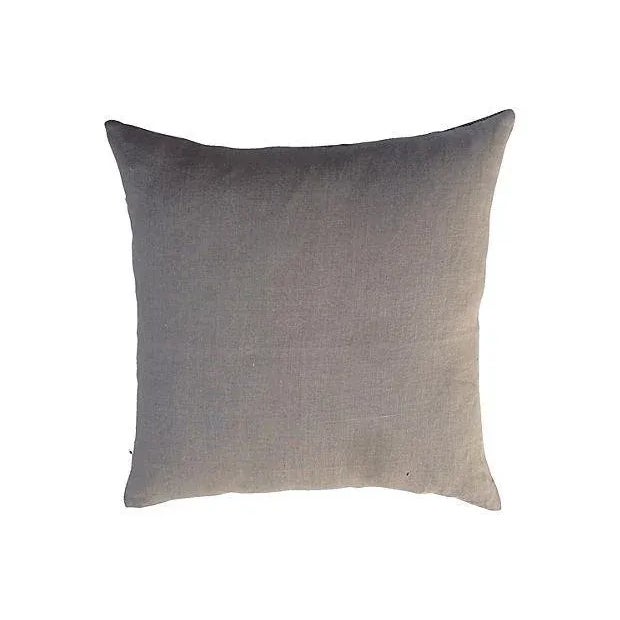 1980s Silk Scarf Nautical Crown Pillow For Sale - Image 4 of 4