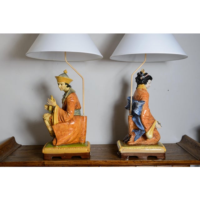 1950s Chinoiserie Table Lamps by Domenico Poloniato, 1950s a Pair For Sale - Image 5 of 14
