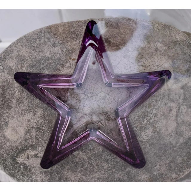 Vintage Heisey Glass Amethyst Colored Glass Bowl W/Star For Sale - Image 13 of 13