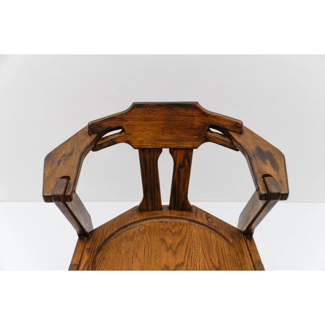 Mid-Century Modern French Provincial Oak Chair, 1960s For Sale - Image 15 of 18