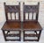 Set of Early 20th Century Spanish Carved Chairs with Wood Seat, 1890s For Sale - Image 4 of 15