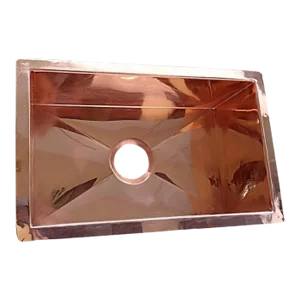 Undermount Copper Sink With Brass Drain