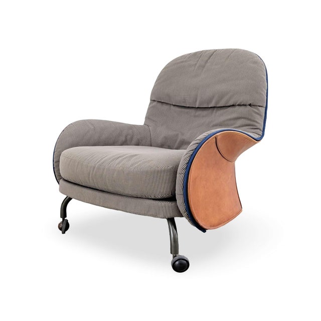 Depadova Armchair with Ottoman in Leather by Vico Magistretti, 1980 For Sale - Image 9 of 17