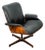 1960s Mid Century Modern Lounge Chair Plycraft Mr Chair Black Swivel George Mulhauser For Sale
