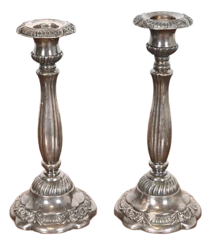 Neiman Marcus Italian Silver Candlesticks, Pair