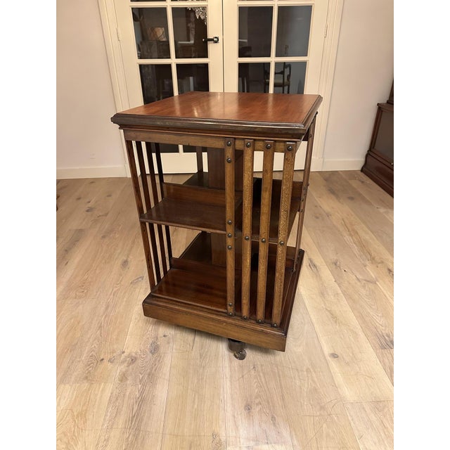 Antique Revolving Bookcase in Mahogany, 1890s For Sale - Image 10 of 10