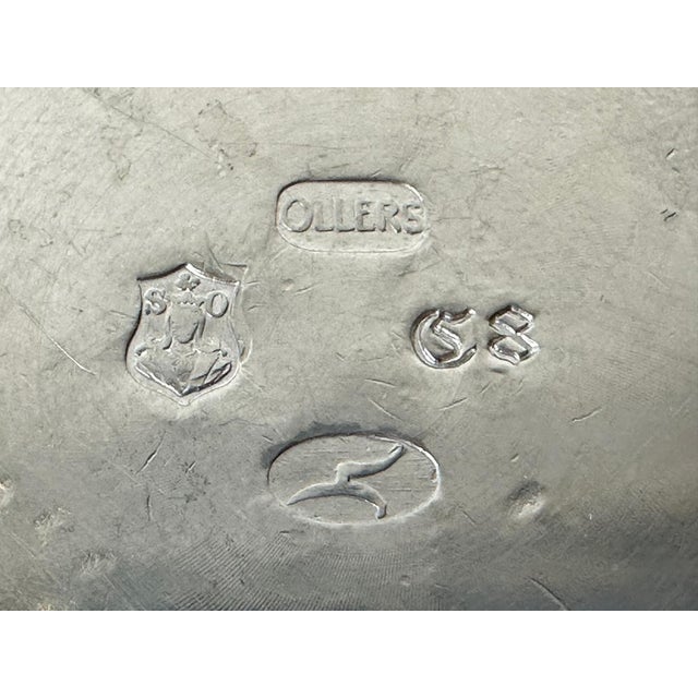 Swedish Art Deco Pewter Bowl by Edvin Ollers for Schreuder & Olsson, 1944 For Sale - Image 4 of 8