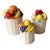 Wicker and Fruit Motif Canisters: Set of 3 For Sale