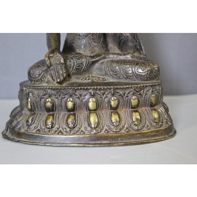 19th Century Bronze Buddha Amoghasiddhi, Nepal, 1890s For Sale - Image 6 of 15