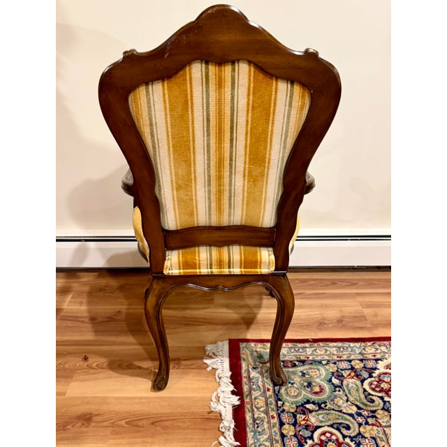 French 1970s Karges Louis XV-Style Carved Walnut Dining Chairs — Set of 10 For Sale - Image 3 of 17