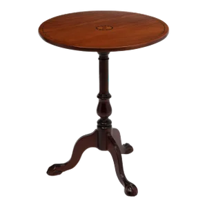 Chippendale Style Solid Mahogany Tilt Top Table Stand Pinwheel Ball & Claw Early 20th Century