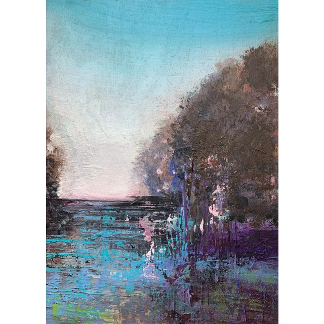 Contemporary Barbara Hubert, Landscape II, 2024, Oil on Board For Sale - Image 3 of 6