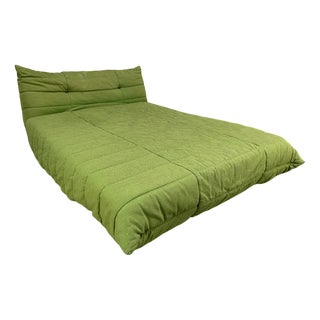 Vintage Green Togo Bed from Ligne Roset, 1980s For Sale
