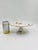 French Mid Century Limoges Porcelain Gold Roses Cake Stand For Sale - Image 3 of 11