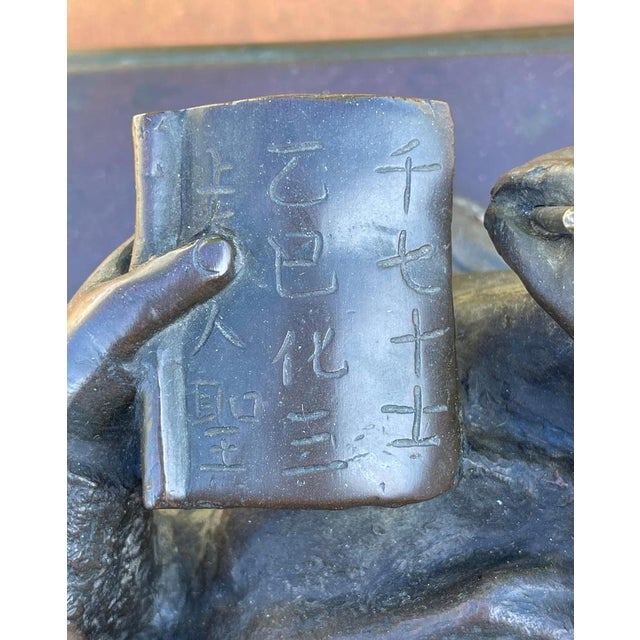 Meiji Bronze Literate Writing, 19th Century For Sale - Image 15 of 18