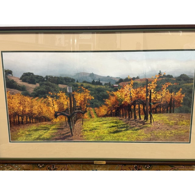 June Carey Fall Vineyard Limited Edition Giclée, Signed For Sale - Image 10 of 14