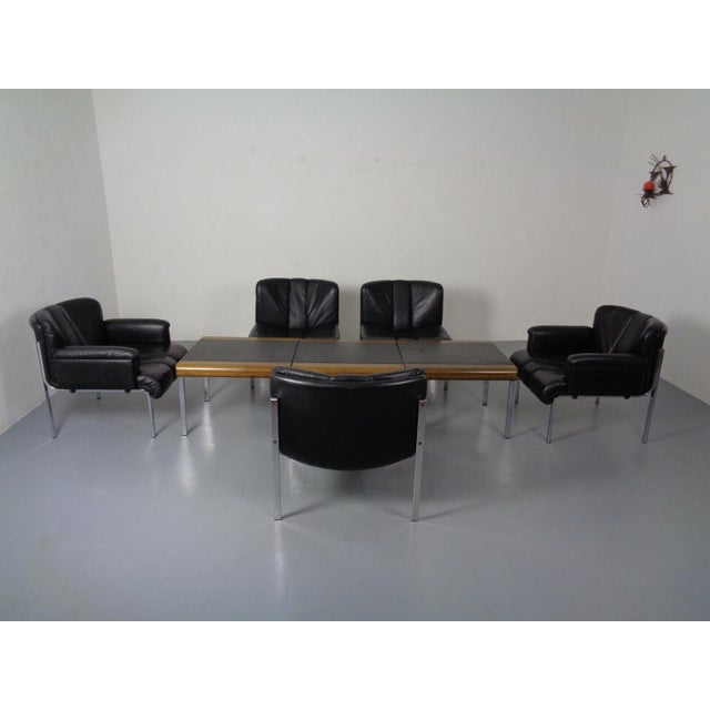 1200 Eurochairs & Tables by Hans Eichenberger for Girsberger, Switzerland, 1970s, Set of 8 For Sale - Image 13 of 13