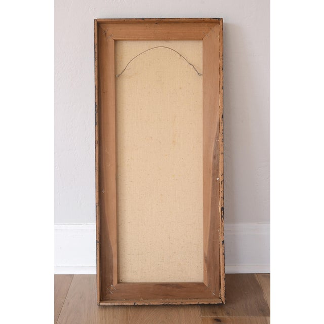 Vintage Mid Century D Myers Vertical Abstract Painting For Sale - Image 9 of 9