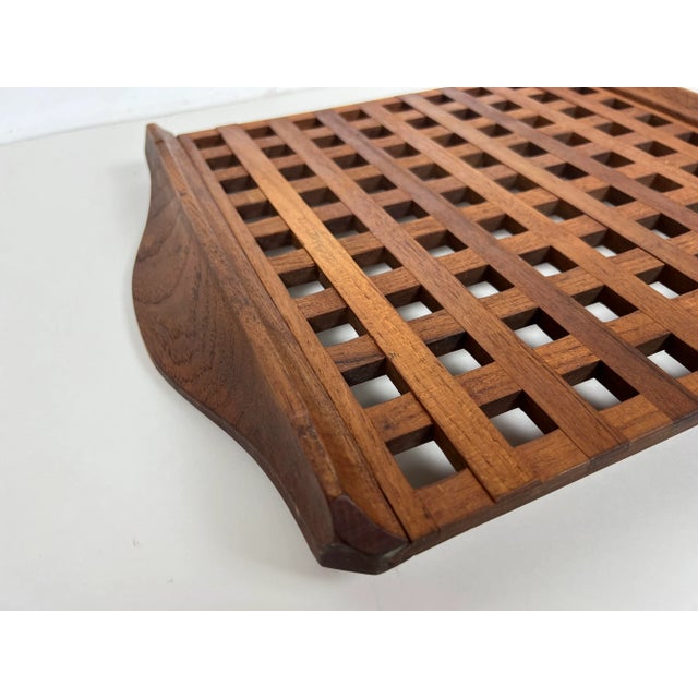 1960s Teak Lattice Serving Tray by Jens Quistgaard for Dansk For Sale - Image 5 of 9