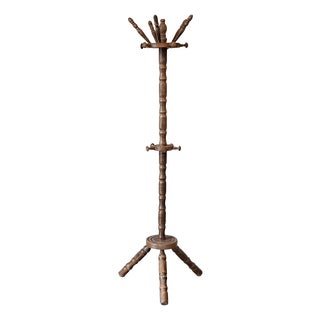 Wooden Coat Stand, 1950s For Sale