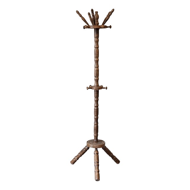 Wooden Coat Stand, 1950s For Sale